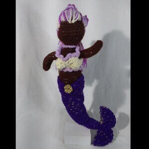 Crochet Purple Mermaid Doll